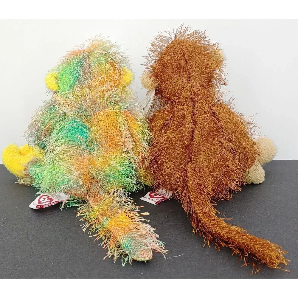 Lot Of 2 Ty Punkies Beanie Babies Topsy And Zig Zag Plush NWT